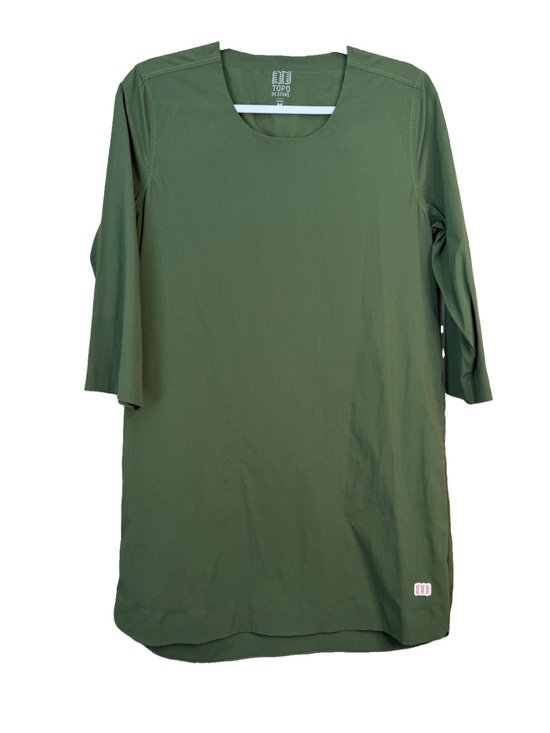 Topo Designs Dresses & Skirts - Topo Designs Women's Olive Global Pullover Tunic Dress Size M Pockets N5